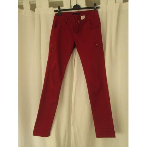 Pantalon Rouge Ikks Coton Taille 14 Ans