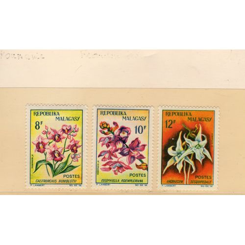 Timbres-Poste De Madagascar (Orchidées)