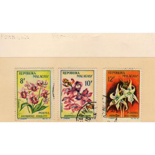 Timbres-Poste De Madagascar (Orchidées)