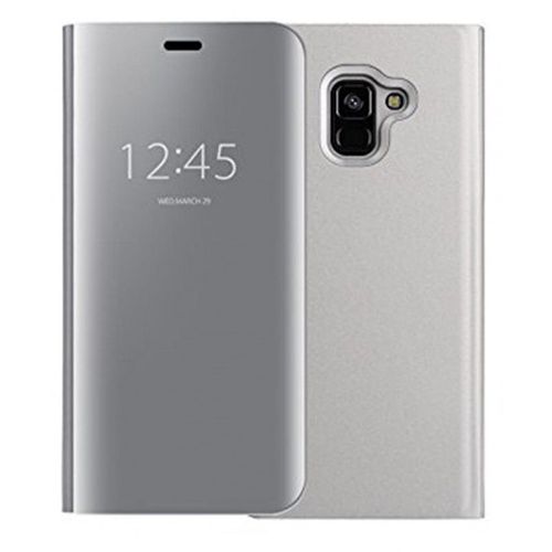 Galaxy A8 Plus 2018 Etui Flip Argent