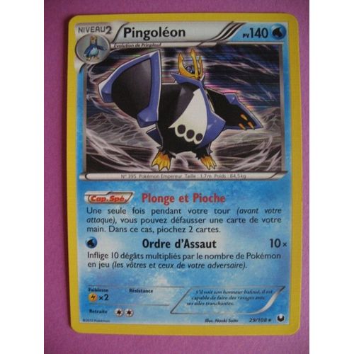 Carte Pokemon - Pingoléon - 29/108 - Explorateurs Obscurs - 2012 - C