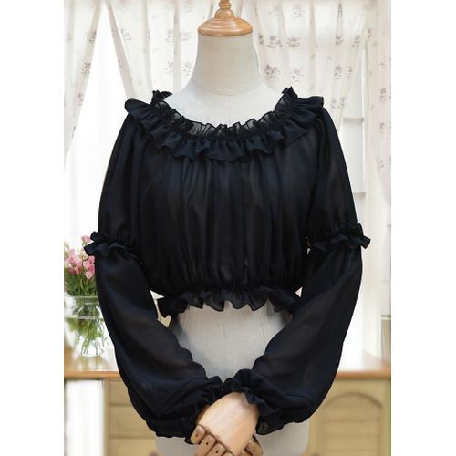 Chemise Top Blanc Haut Veste T Shirt Pull Victorien Lolita Dentelle Médiévale Bustier