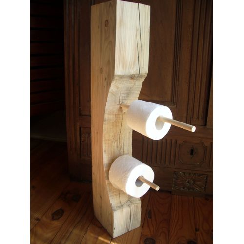 Serviteur Papier Toilette Wc En Bois Naturel