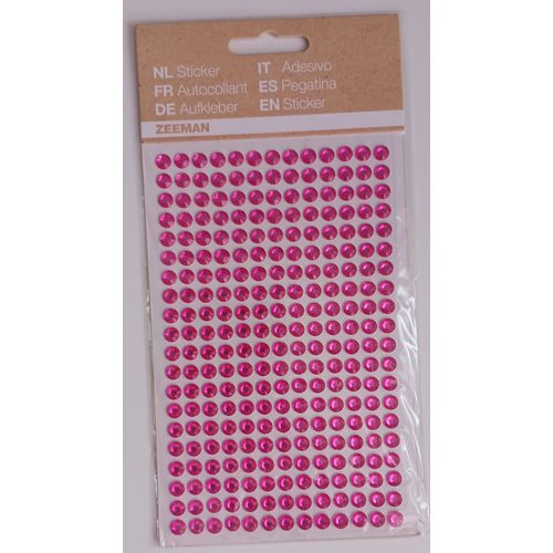 Strass Autocollant Fuchsia Forme Mini Frise
