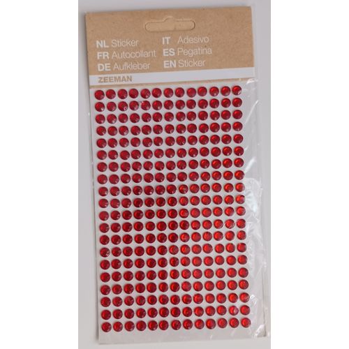 Strass Autocollant Rouge Mini Frise