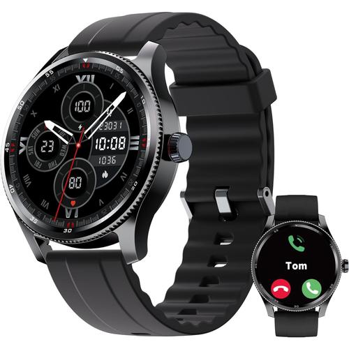 Montre Connectée Homme Avec Podomètre, Smartwatch Avec 100 Sports, Répondre Passer Appel Et Cardiofrequencemetre, Étanche Ip68 Pour Natation, Compatible Avec Ios Et Android, Noir