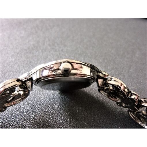 Parure Bijoux Femme LUC DESROCHES Style Baroque - Montre + Gourmette Acier Quartz Années 80 - Réf. LDR1006