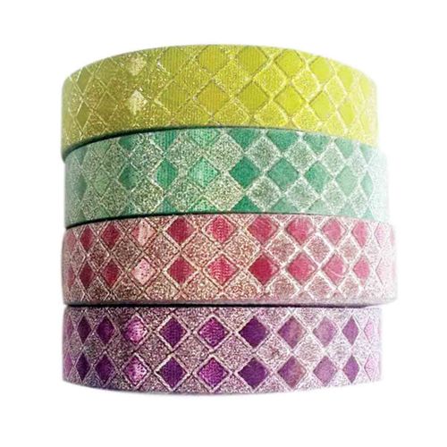 Rubans Adhésif Glitter Paillette Losange 1 Cm 4 Pièces - Megacrea Diy
