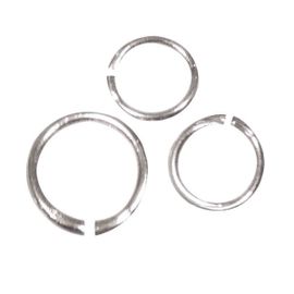 Anneaux Brisés Ronds 5 À 12 Mm Argenté 120 Pièces