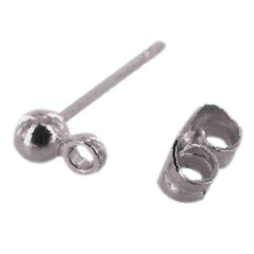 Boucles D'oreille Clou À Boule 13 Mm Argenté 10 Pièces - Megacrea Diy
