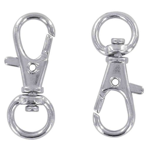 Mousqueton Porte-Clés 3,2 Cm Argenté 4 Pièces - Megacrea Diy