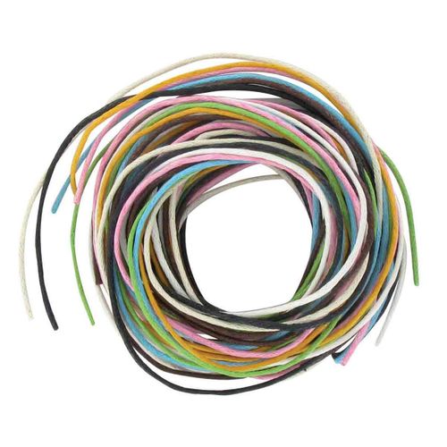 Cordon En Coton Ciré 1 Mm 1 M Assortiment 8 Fils - Megacrea Diy