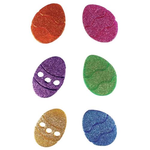 Décoration De Fenêtre Oeufs De Pâques Pailletés 6 Pièces