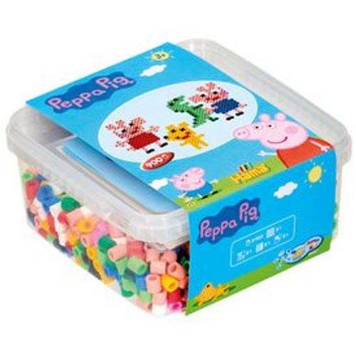 Perles À Repasser Maxi + Plaque À Picots Peppa Pig Hama Cadeau Enfant Jeu Loisirs Creatifs