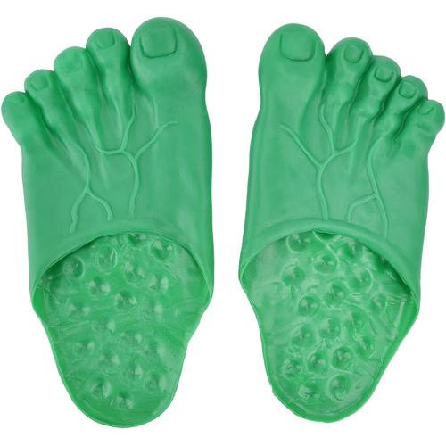 Pantoufles de pied, Cosplay Hulk Green Giant Feet Bigfoot Count Pantoufles Halloween Cosplay Giant Feet Accessory Costume Mascarade Props(Vert)