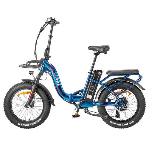 Fafrees F20 Max Vélo Électrique, Gros Pneu 20 X 4,0 Pouces, Moteur Sans Balais 500 W, Batterie 48 V 22,5 Ah, Vitesse 25 Km/H, Freins À Disque Avant Et Arrière, Shimano 7 Vitesses – Bleu Aurora