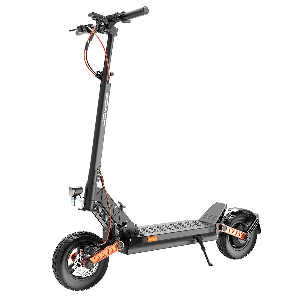 Joyor S5-Z Scooter Électrique, Batterie 48v 13ah, Moteur 600w, Pneus 10*3,0 Pouces, Vitesse 25km/H, Portée 40-55km, Cadre En Alliage D'aluminium Système 6 Lumières Clignotants Double Frein À Disque