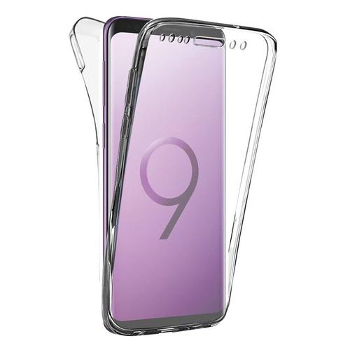Coque Avant Et Arrière Silicone Pour Samsung Galaxy S9 5.8" 360° Protection Intégrale - Transparent