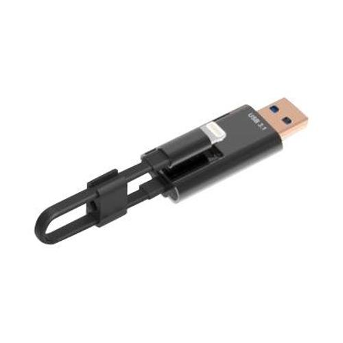 Ednet Smart Memory - Lecteur de carte (microSD) - Lightning/USB 3.1