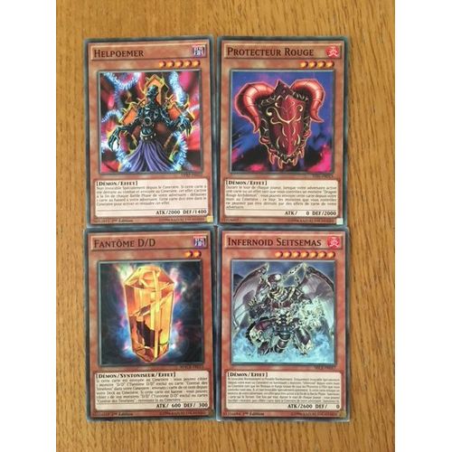Fantôme D/D + Protecteur Rouge + Infernoid Seitsemas + Helpoemer (Yu Gi Oh)