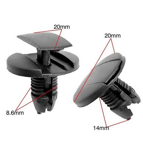 20 Pièces 8mm En Plastique Rivets Pare-Chocs Attache Pour Peugeot 307 206 207 Citroën Psa Voiture Garde-Boue Liner Passage De Roue Retenue Punaises 856553