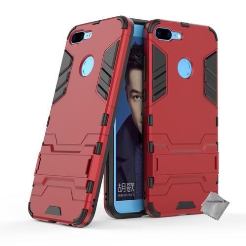 Housse Etui Coque Rigide Anti Choc Pour Huawei Honor 9 Lite + Film Ecran - Rouge