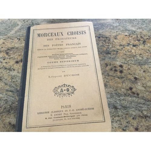 Morceaux Choisis Des Prosateurs