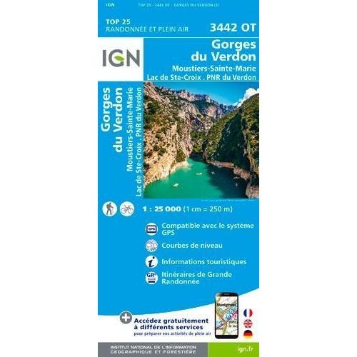 Gorges Du Verdon 1 : 25 000
