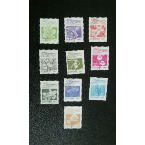 Timbre Nicaragua (Yt ) 1987 Séries: Fleurs