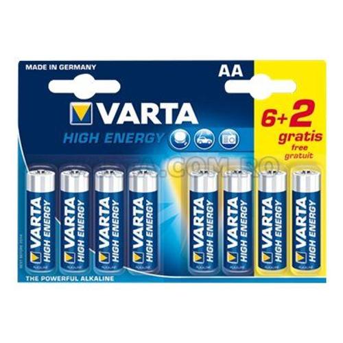 Varta High Energy 6+2 - Batterie 8 x type AA - Alcaline