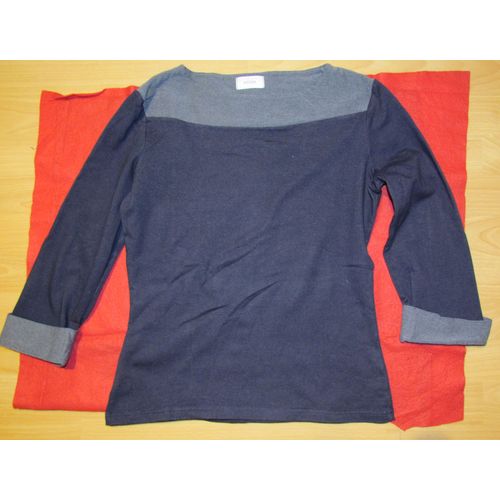 T-Shirt Kiabi Manches 3/4 Taille 38/40 Bleu