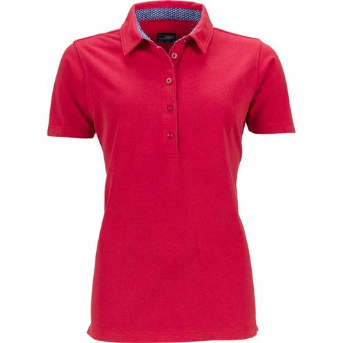 Polo Femme Manches Courtes Col Imprim? - Jn711 - Rouge