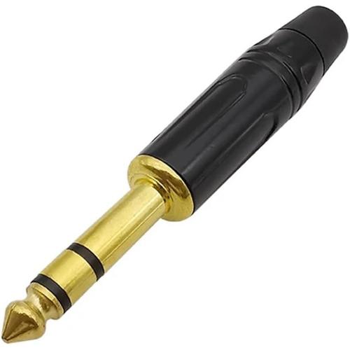 Prise mâle stéréo 6.35mm, 3 pôles, connecteur de Fil à souder for Microphone Audio, fiches TRS 6.35mm, connecteurs d'amplificateur de Micro (Color : 1 Black)