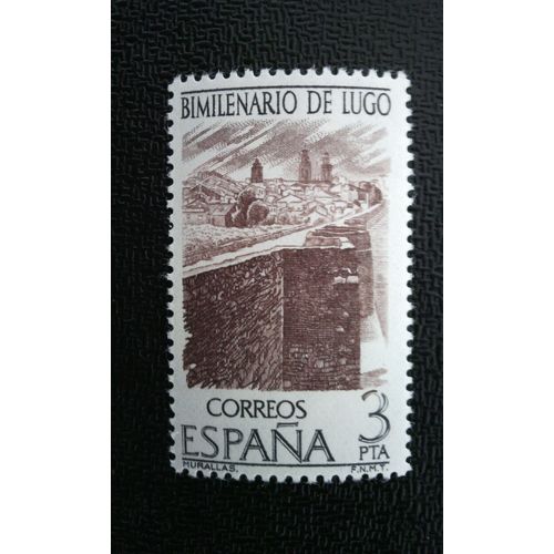 Timbre Espagne ( Yt 2003 ) 1976 Bimillénaire De Lugo. Des Murs