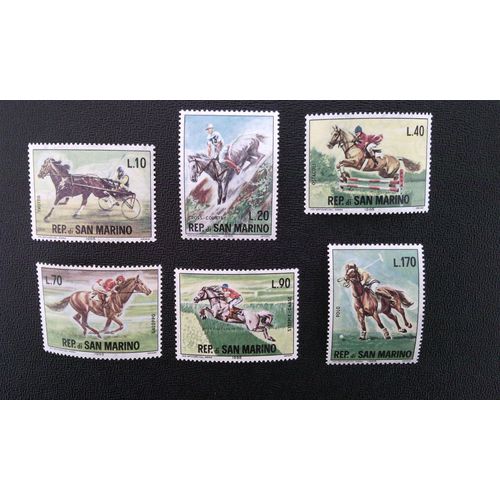 Timbre San Marino ( Yt 660 A 665 ) 1966 Équestre