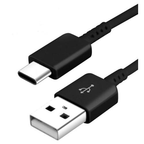Cable USB Type C Chargeur Noir pour Samsung Galaxy A8 / S9 / S9