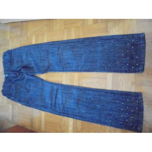 Jean Strass In Extenso Coton 12 Ans Bleu-Noir