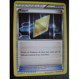 Carte Pokemon - Dresseur - Rappel - 102/114 - Noir Et Blanc - 2011 - C