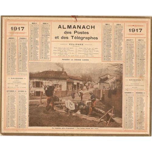 Almanach Des Postes 1917