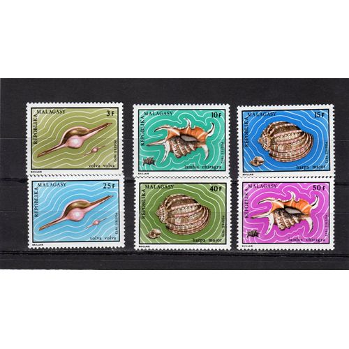 Timbres-Poste De Madagascar (Coquillages)