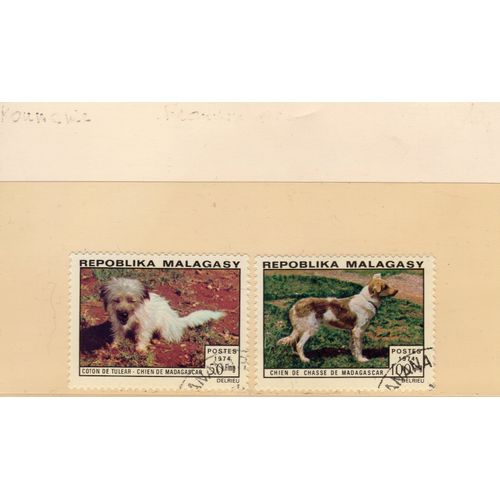 Timbres-Poste De Madagascar (Chiens)