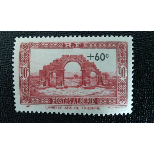 Timbre France Algerie ( Yt 167 ) 1942 Arc De Triomphe Le Lambese