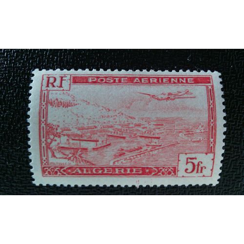 Timbre France Algerie ( Yt Pa 1 ) 1946 Potez 56 Avion Sur Le Port D'alger