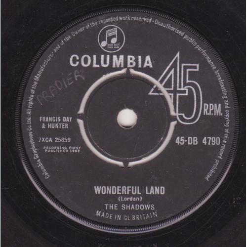 45 Trs Juke Box Sans Pocette U.K. Wonderful Land / Stars Fell On Stockton