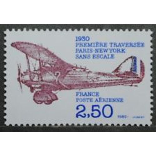 Timbre France 1980 Pa Neuf ** Yt N° 53 Première Traversée Paris-New York