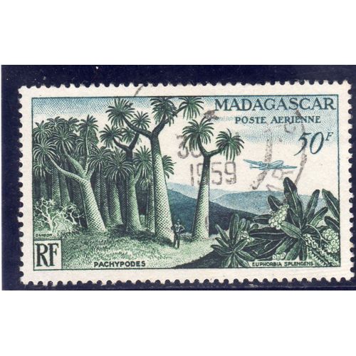 Timbre De Poste Aérienne De Madagascar (Forêt De Pachypodes)