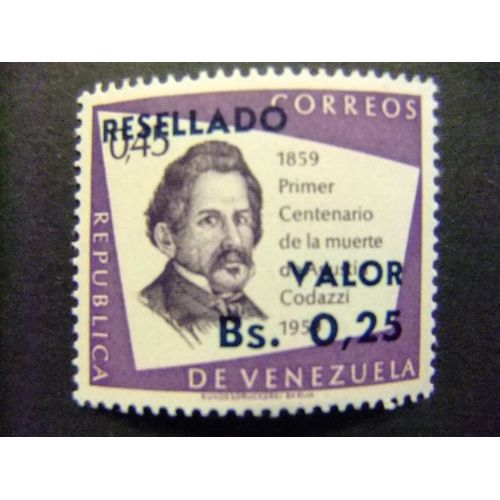 Venezuela 1965 Agustin Codazzi Yvert N 711 ** Mnh