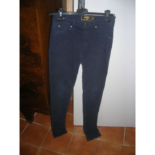 Pantalon Golddigga Extensible Coton 12 Ans Bleu