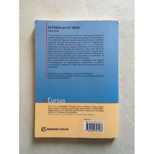 La France Au Xixe Siècle - 1814-1914