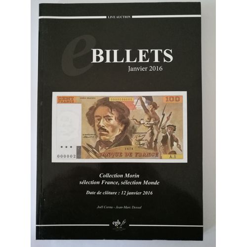 E-Billets Janvier 2016 -Catalogue Cgb